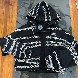 Lurking Class by Sketchy Tank Spiked Chain Black Crop